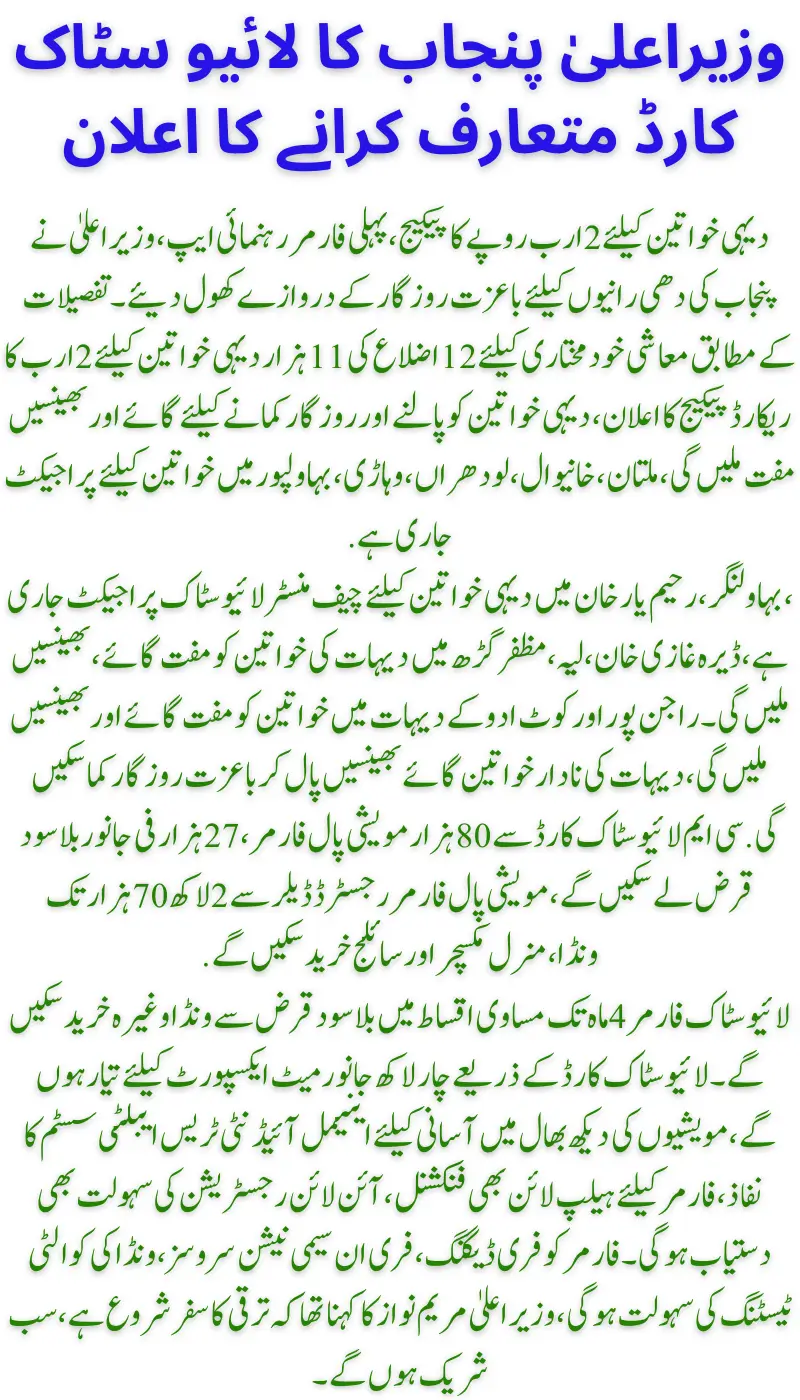 Punjab CM Introduces Livestock Card to Empower Rural Women