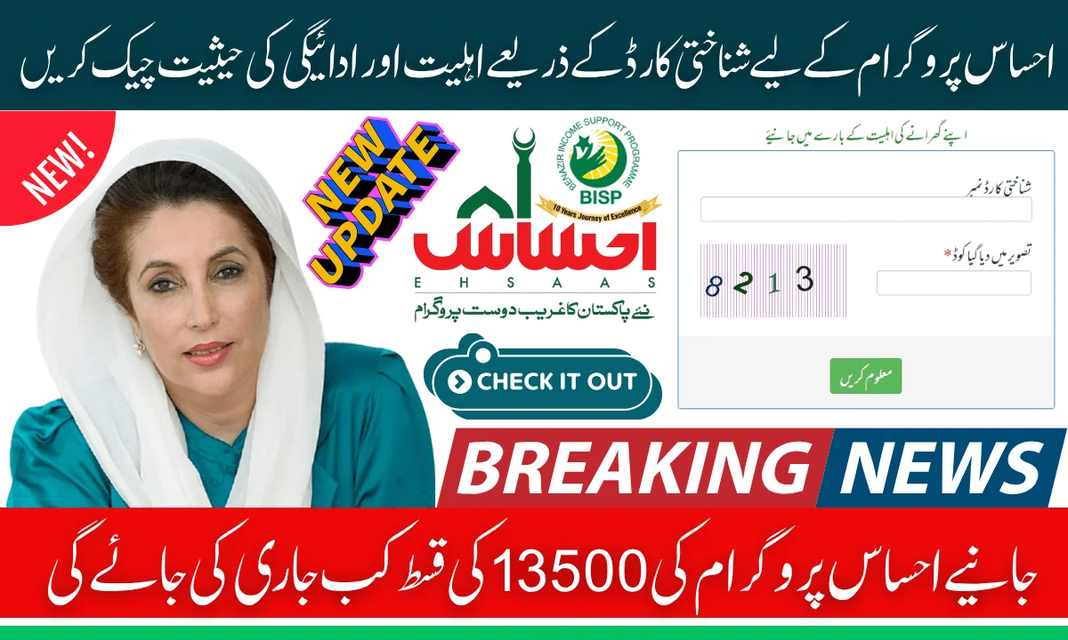 8171 Check Online CNIC Ehsaas Program 13500 For July Payment