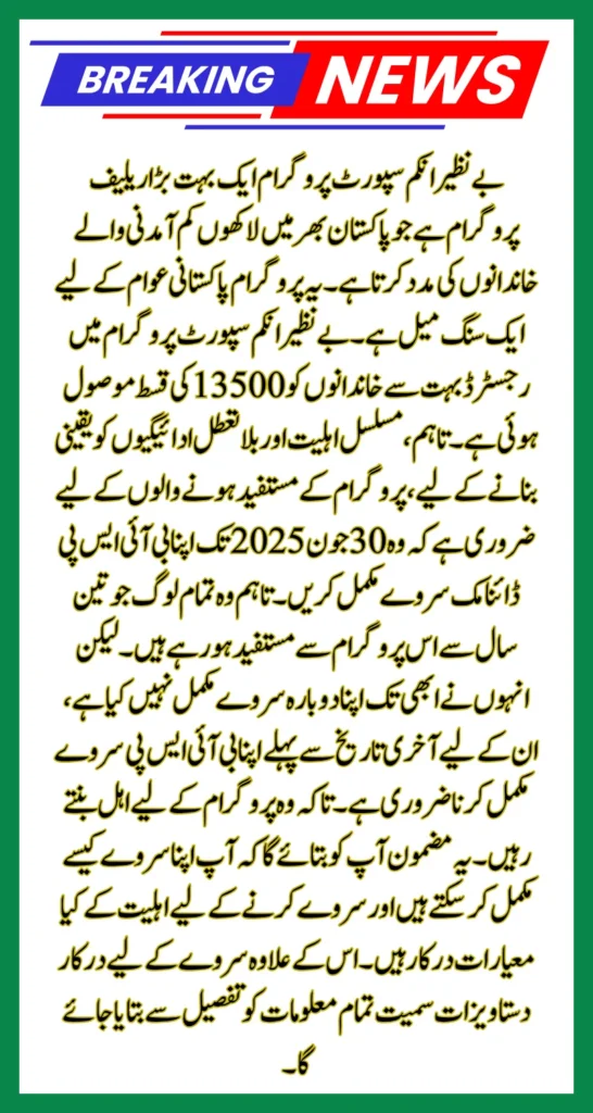 BISP 2025 Survey Completion Guide – Secure Your Payments Before June 30 Deadline