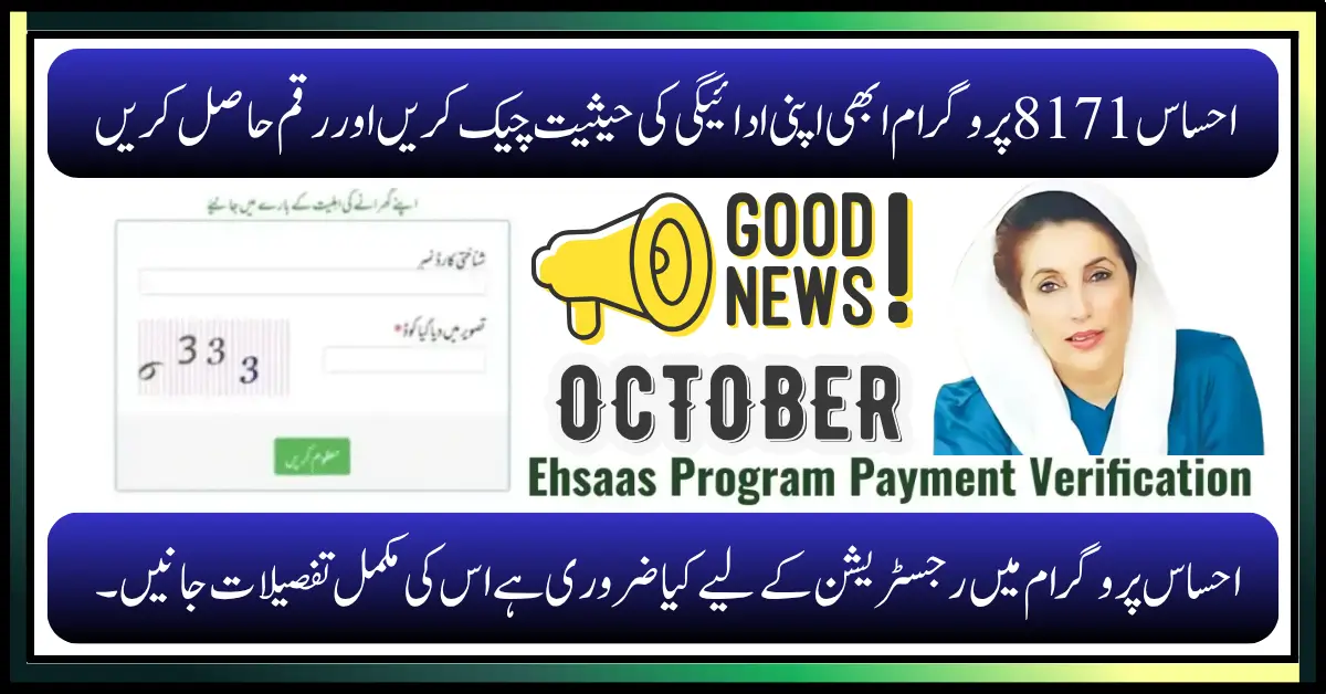 Ehsaas 8171 Program Verify Your Payment Status and Eligibility Now