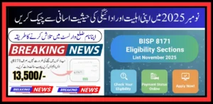 BISP 8171 Eligible Sections List November 2025 Check Your Eligibility and Payment Status Online 